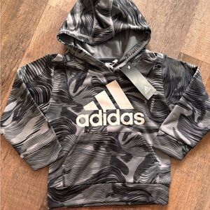 NEW! Adidas Toddler 3T Black and Gray Patterned Hoodie